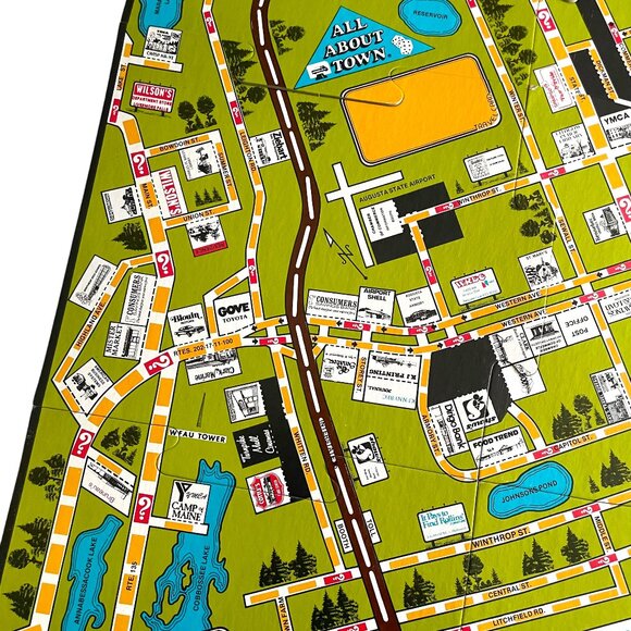 Vintage 1979 All About Town Board Game Kennebec Valley Maine Augusta Belgrade ++ - Picture 4 of 11